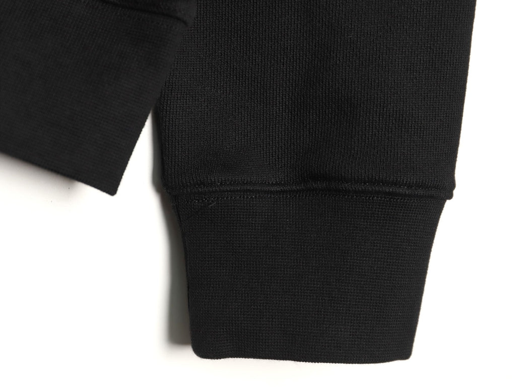 Burberry Oval Equestrian Back-Graphic Zip Hoodie - Black
