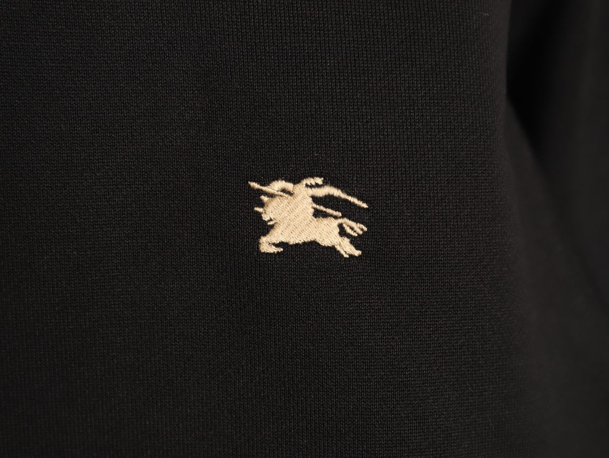 Burberry Oval Equestrian Back-Graphic Crewneck Sweatshirt - Black