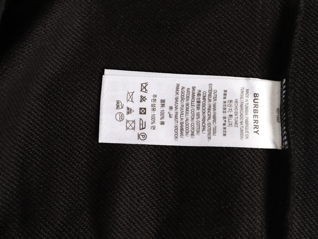 Burberry Oval Equestrian Back-Graphic Crewneck Sweatshirt - Black