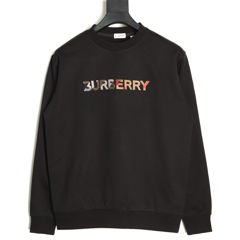 Burberry Multicolor Lettering Crewneck Sweatshirt - Black