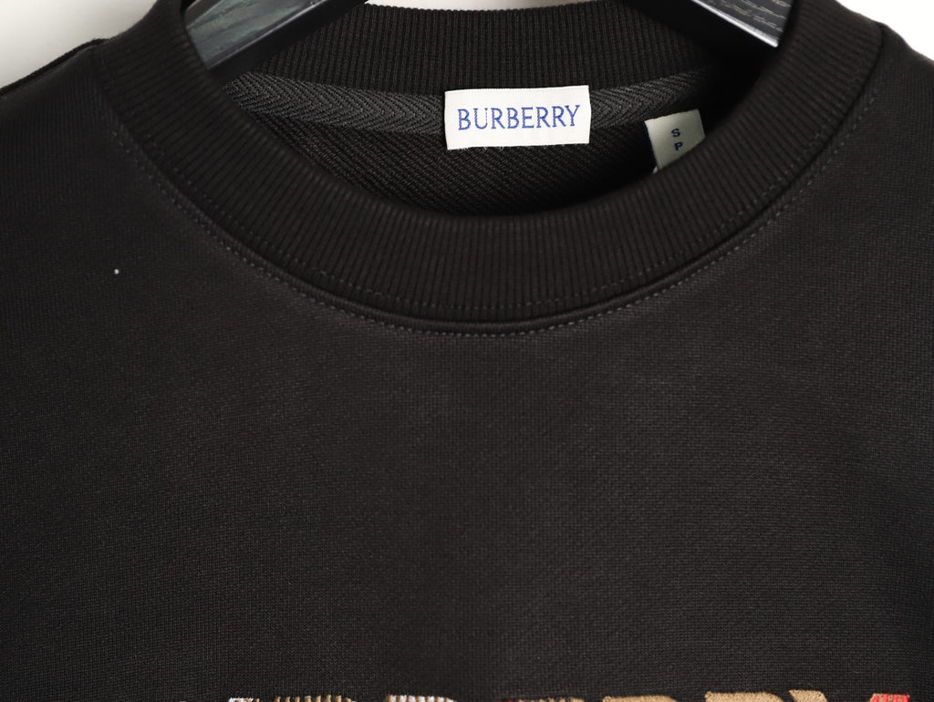 Burberry Multicolor Lettering Crewneck Sweatshirt - Black