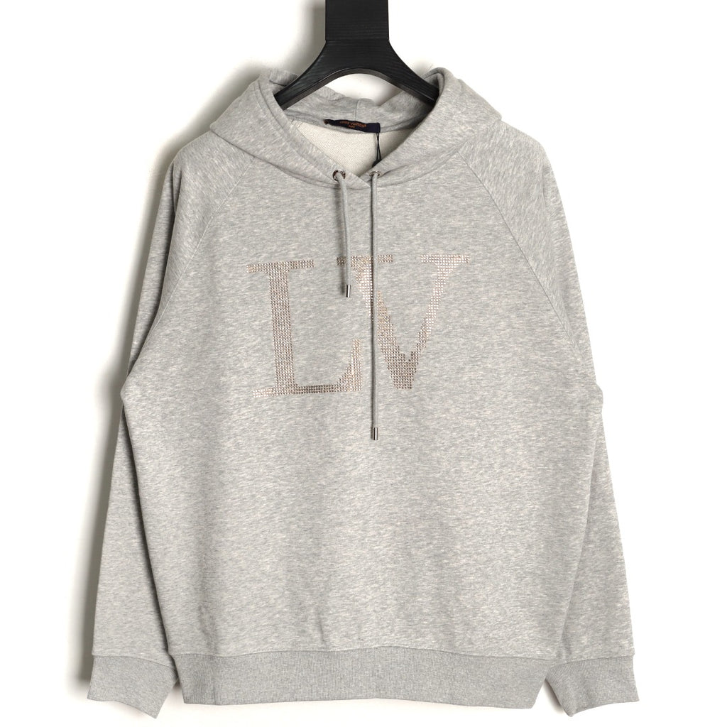 Louis Vuitton LV Lettering Pullover Hoodie - Light Gray