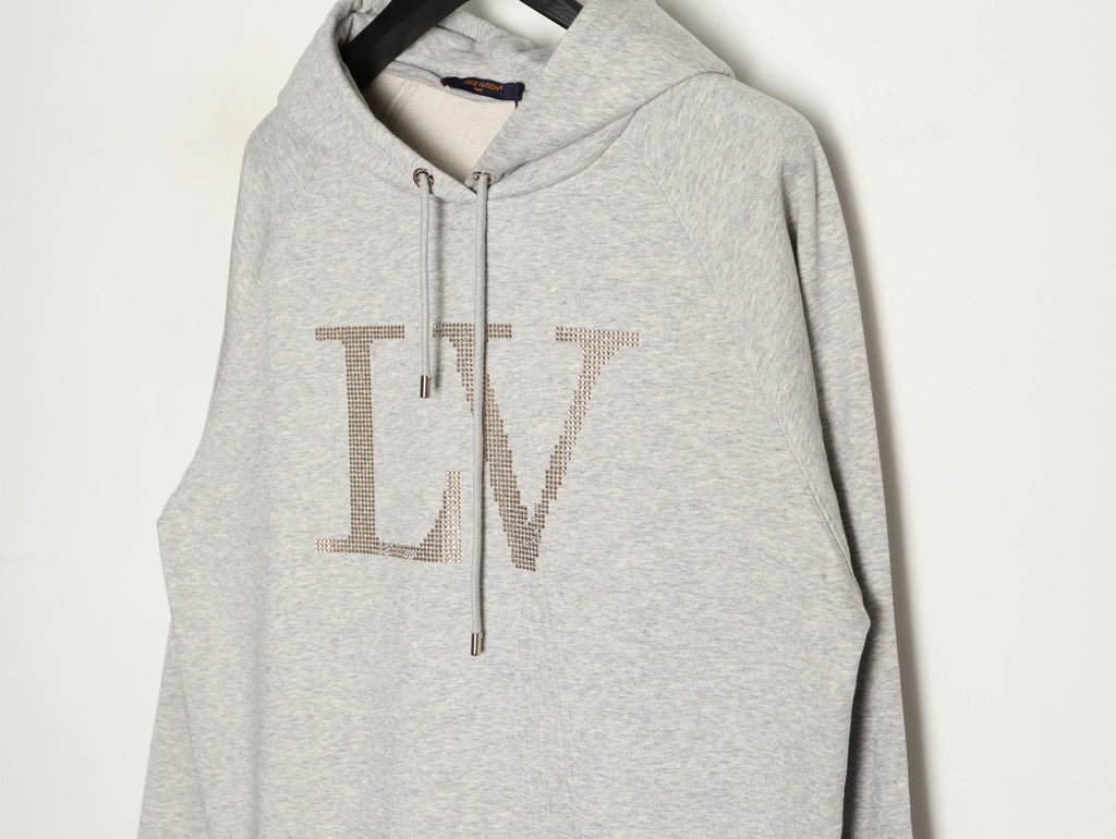 Louis Vuitton LV Lettering Pullover Hoodie - Light Gray