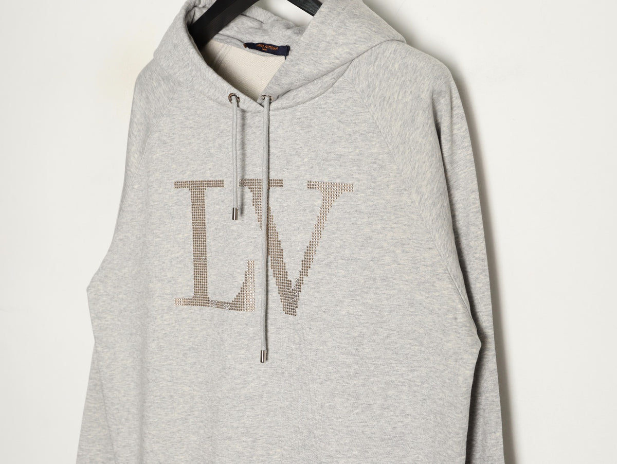 Louis Vuitton LV Lettering Pullover Hoodie - Light Gray