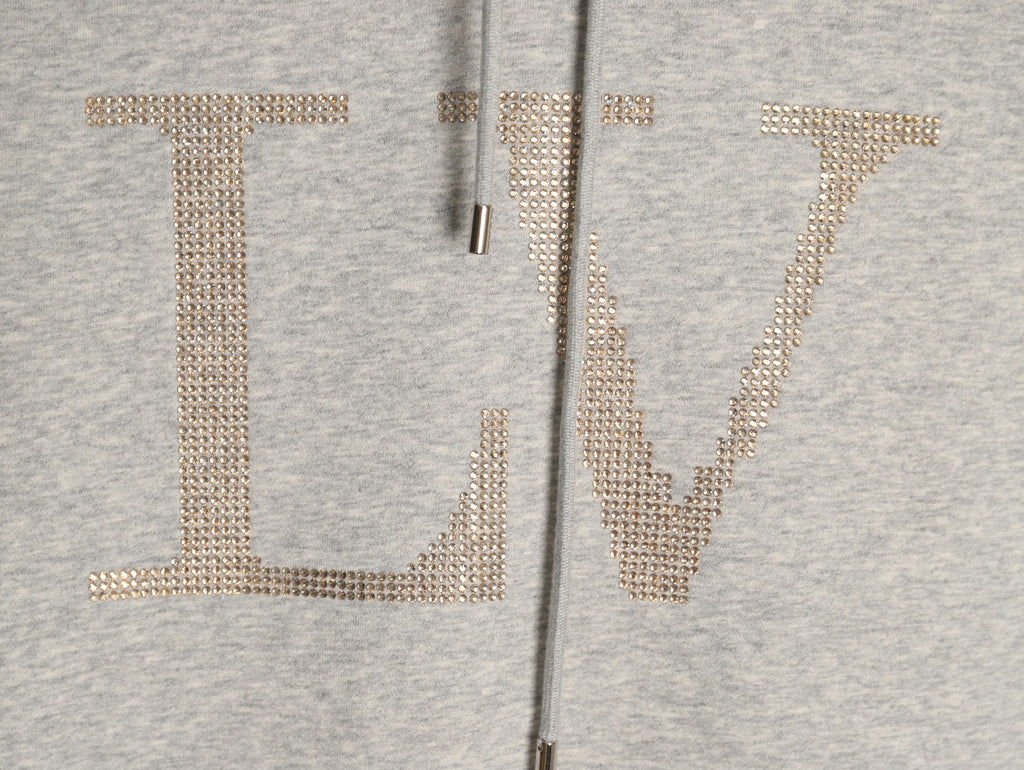 Louis Vuitton LV Lettering Pullover Hoodie - Light Gray