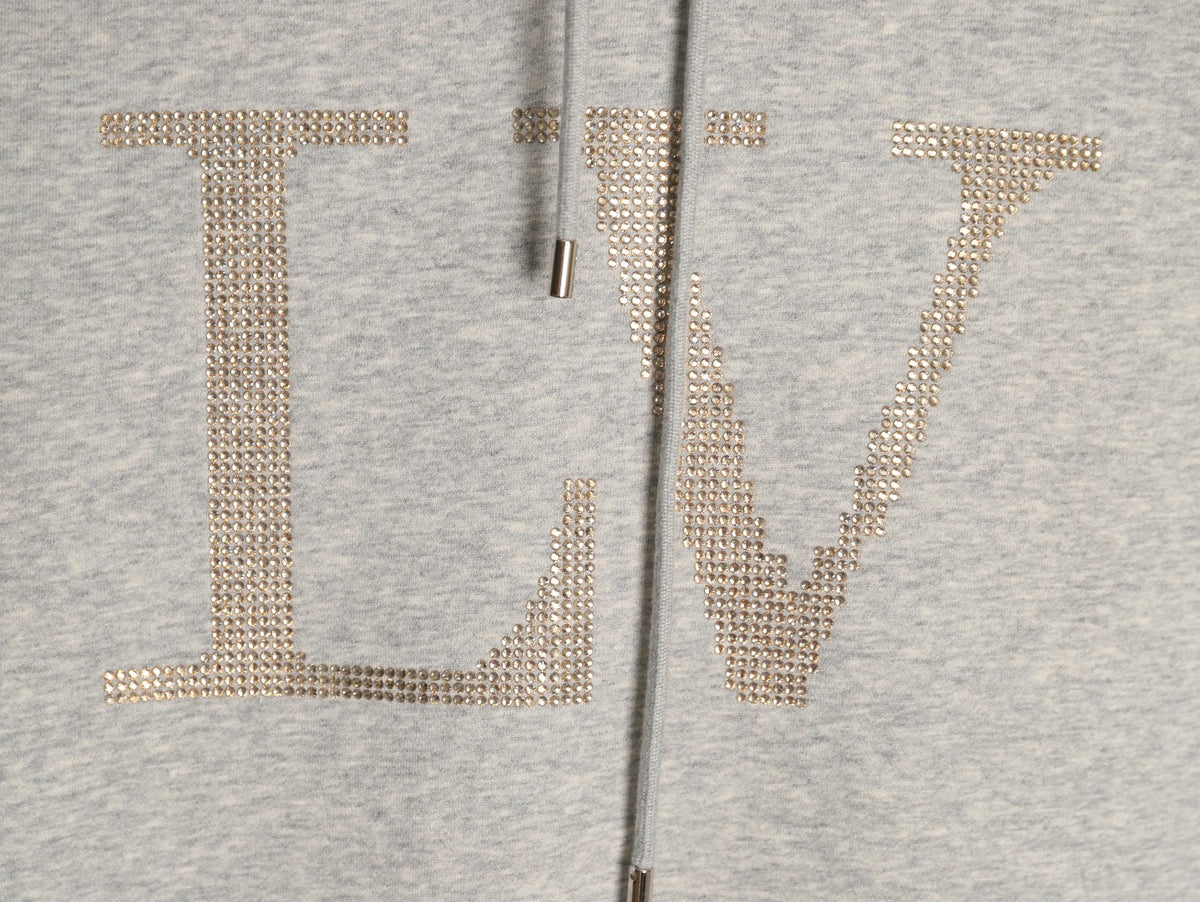 Louis Vuitton LV Lettering Pullover Hoodie - Light Gray