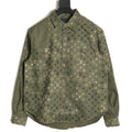 Louis Vuitton Monogram-Style Panelled Shirt Jacket - Olive Green