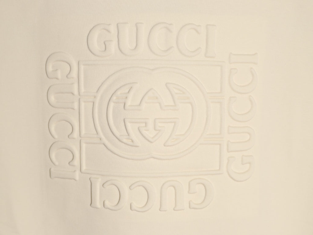 Gucci Interlocking G and Lettering Crewneck Sweatshirt - Cream