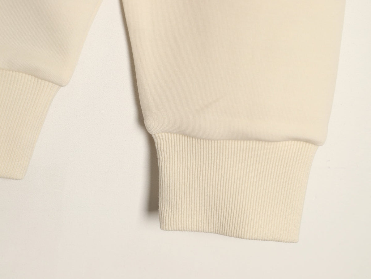 Gucci Interlocking G and Lettering Crewneck Sweatshirt - Cream