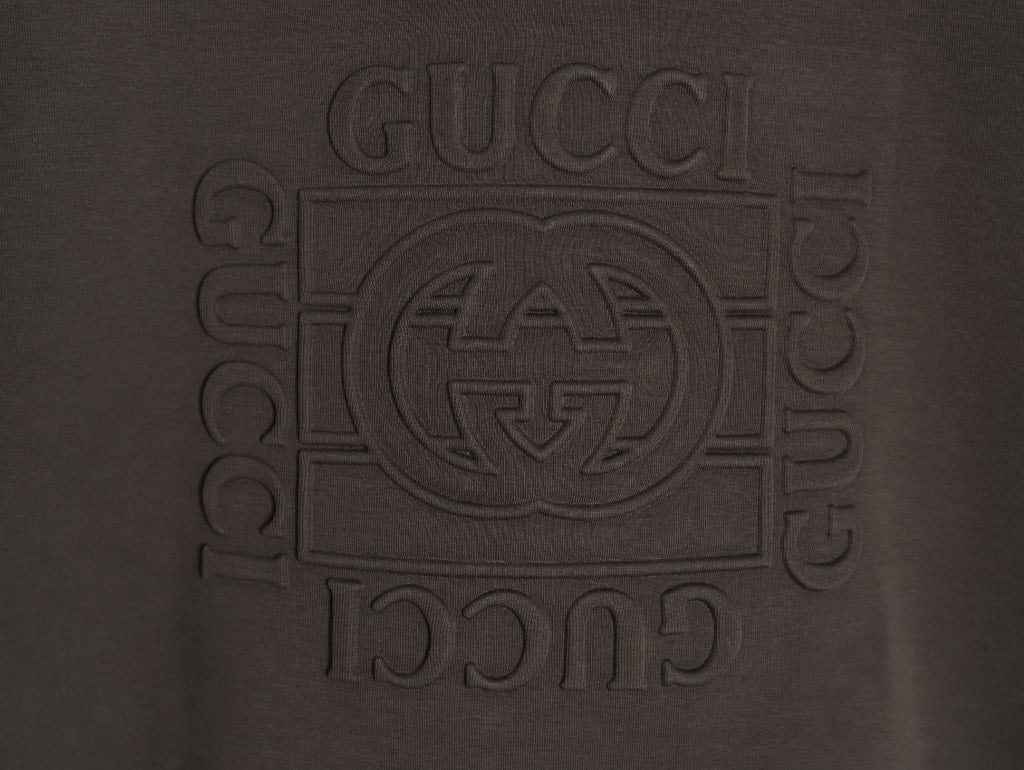Gucci Interlocking G and Lettering Crewneck Sweatshirt - Dark Charcoal