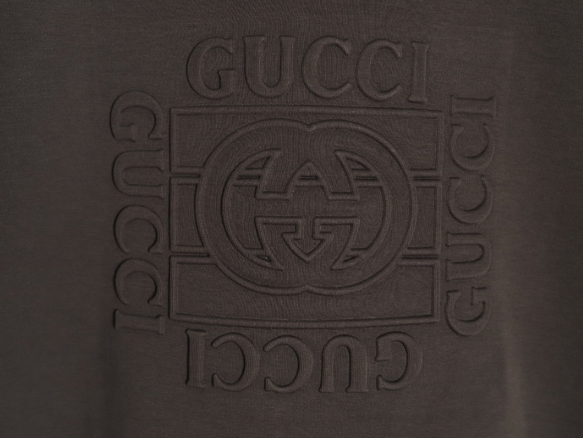 Gucci Interlocking G and Lettering Crewneck Sweatshirt - Dark Charcoal