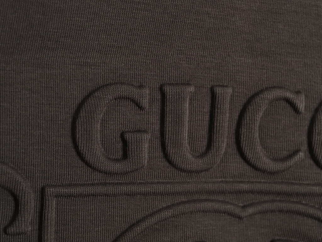 Gucci Interlocking G and Lettering Crewneck Sweatshirt - Dark Charcoal