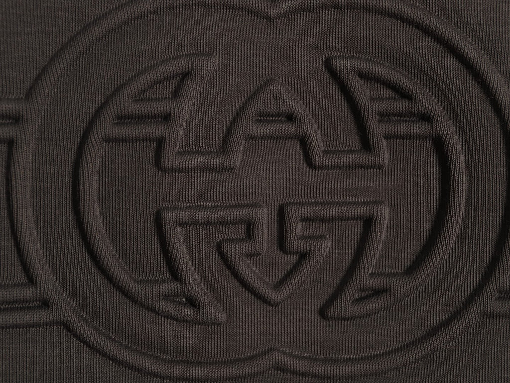 Gucci Interlocking G and Lettering Crewneck Sweatshirt - Dark Charcoal