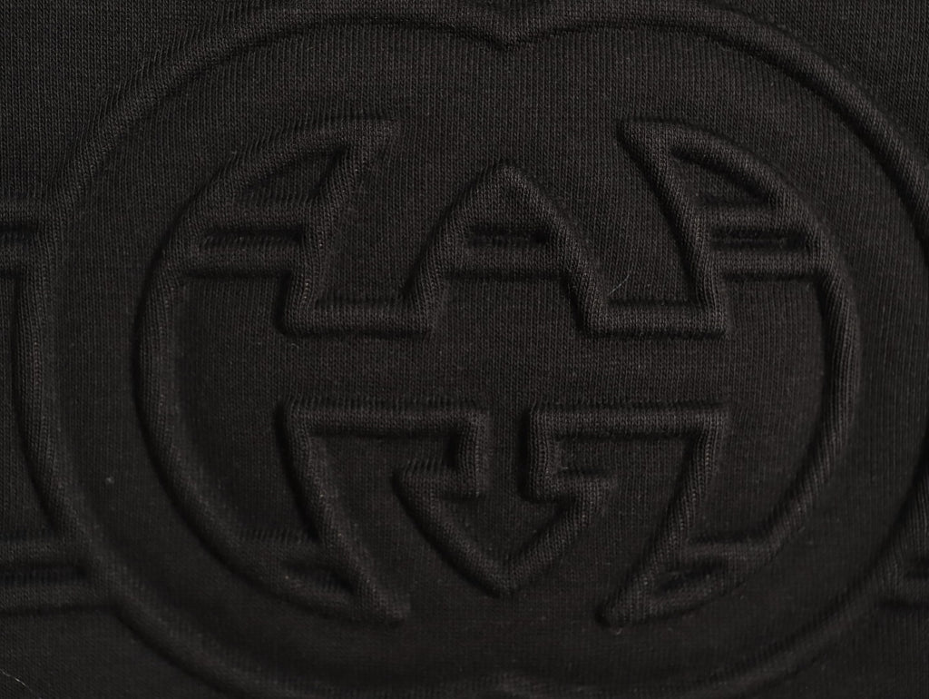 Gucci Interlocking G and Lettering Crewneck Sweatshirt - Black