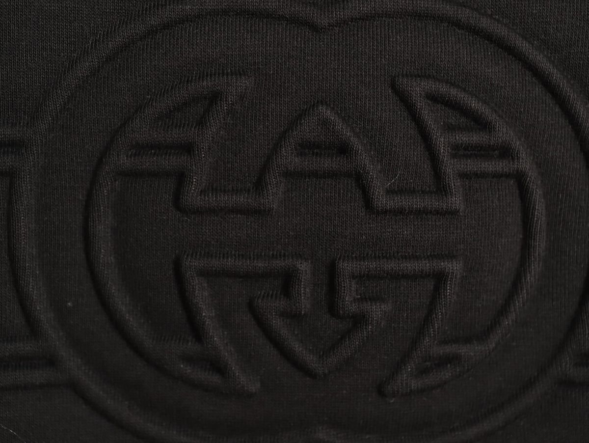 Gucci Interlocking G and Lettering Crewneck Sweatshirt - Black