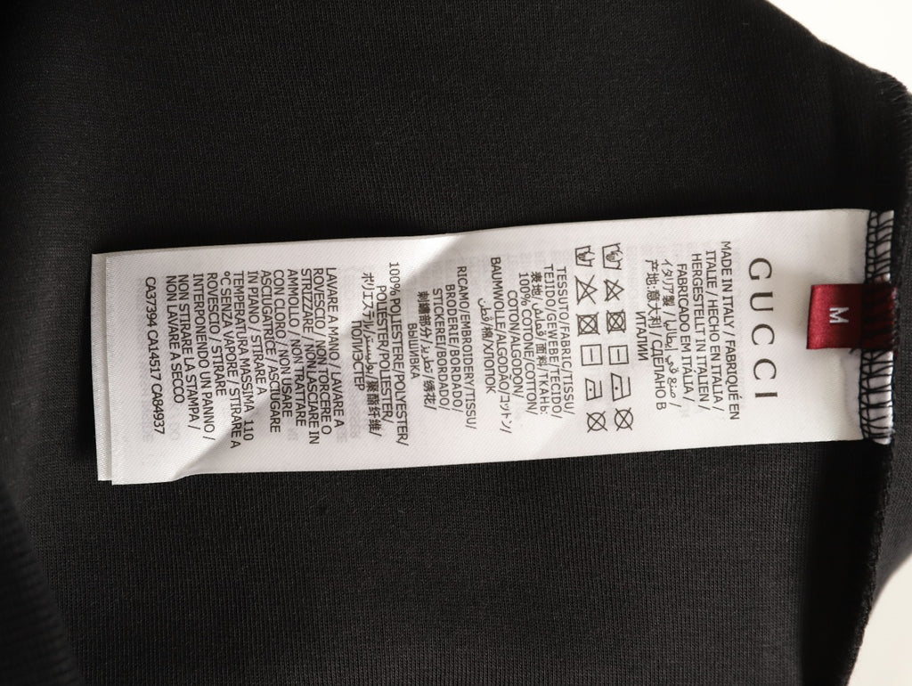 Gucci Interlocking G and Lettering Crewneck Sweatshirt - Black
