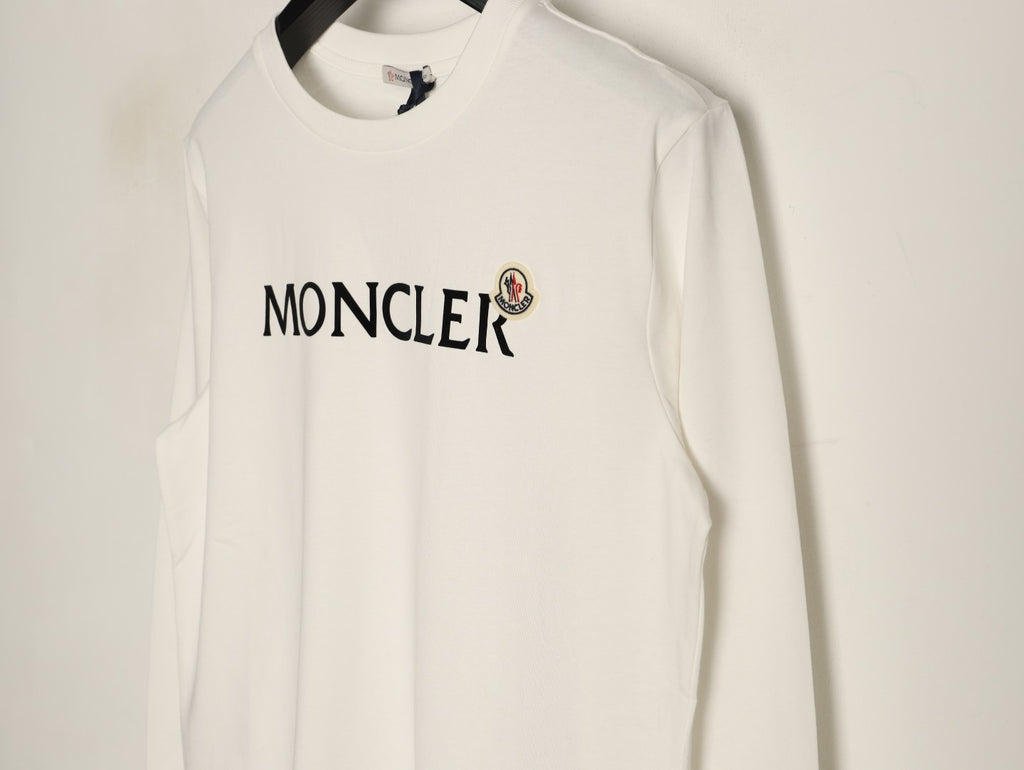 Moncler Lettering Long-Sleeve T-Shirt - Cream