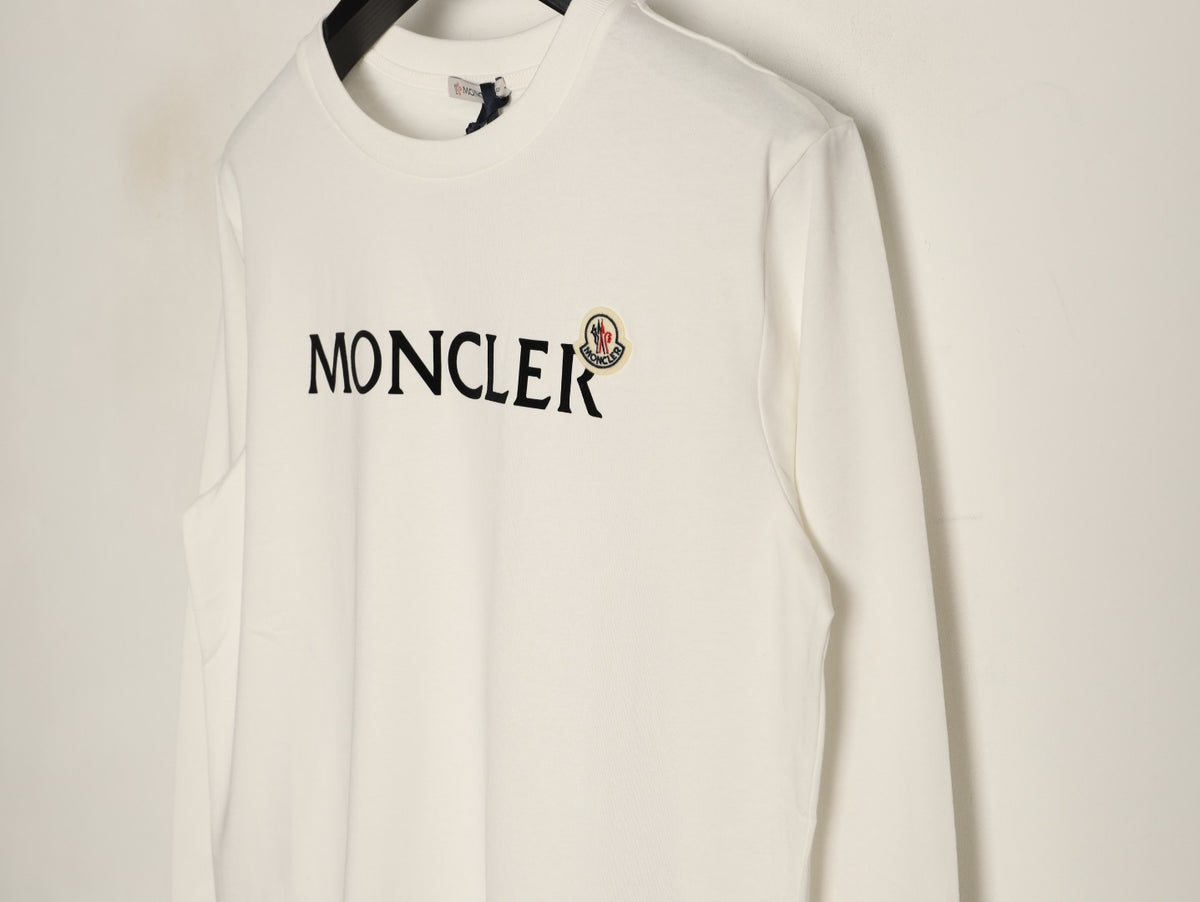 Moncler Lettering Long-Sleeve T-Shirt - Cream