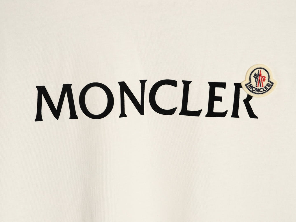 Moncler Lettering Long-Sleeve T-Shirt - Cream