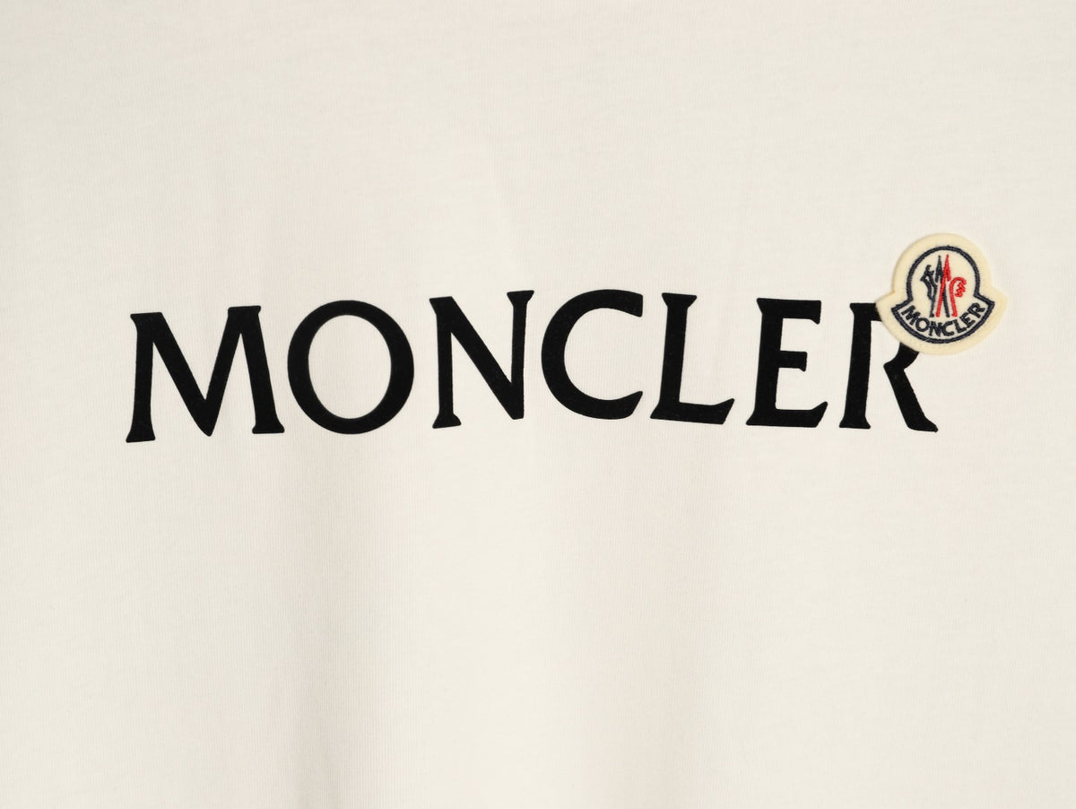 Moncler Lettering Long-Sleeve T-Shirt - Cream