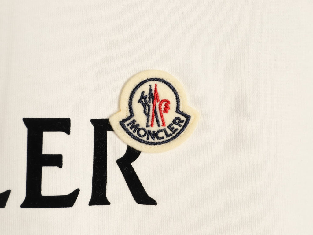 Moncler Lettering Long-Sleeve T-Shirt - Cream