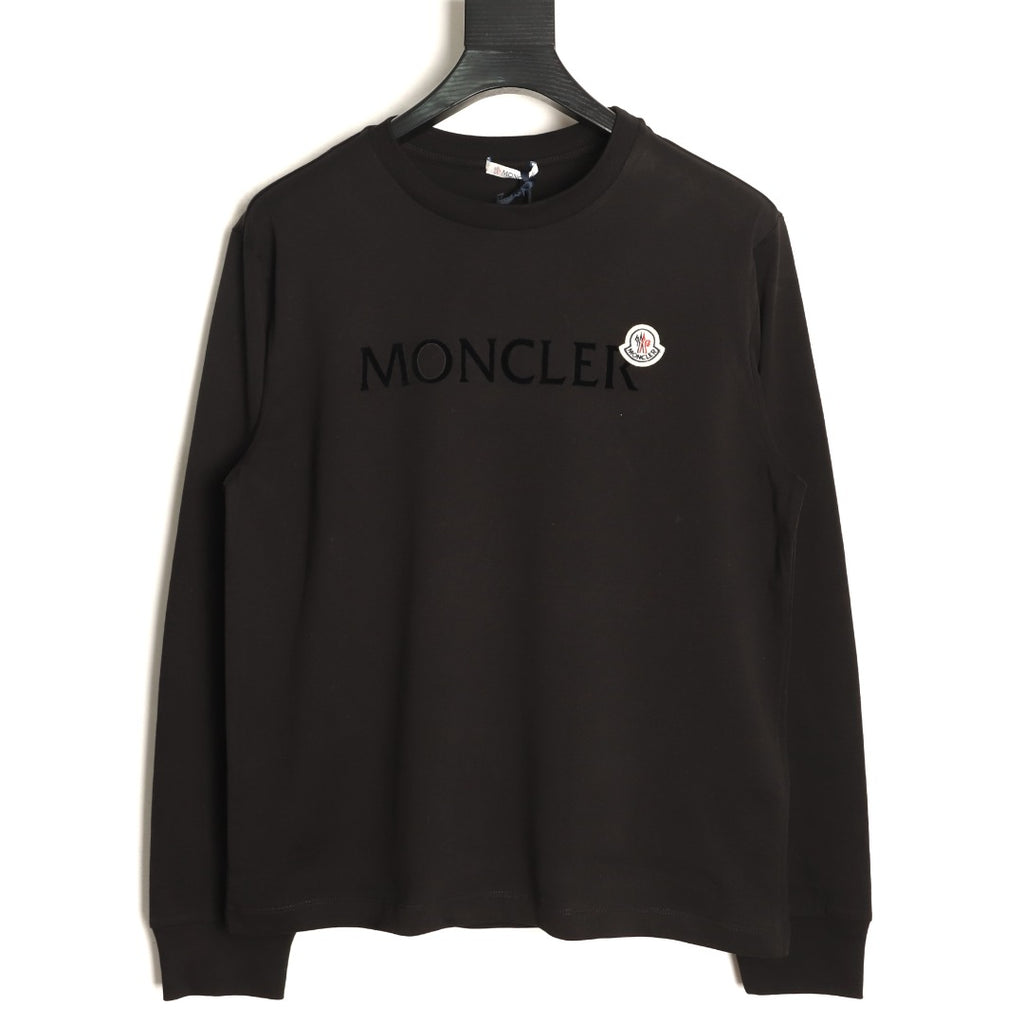 Moncler Lettering Long-Sleeve T-Shirt - Black