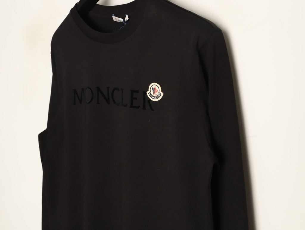 Moncler Lettering Long-Sleeve T-Shirt - Black