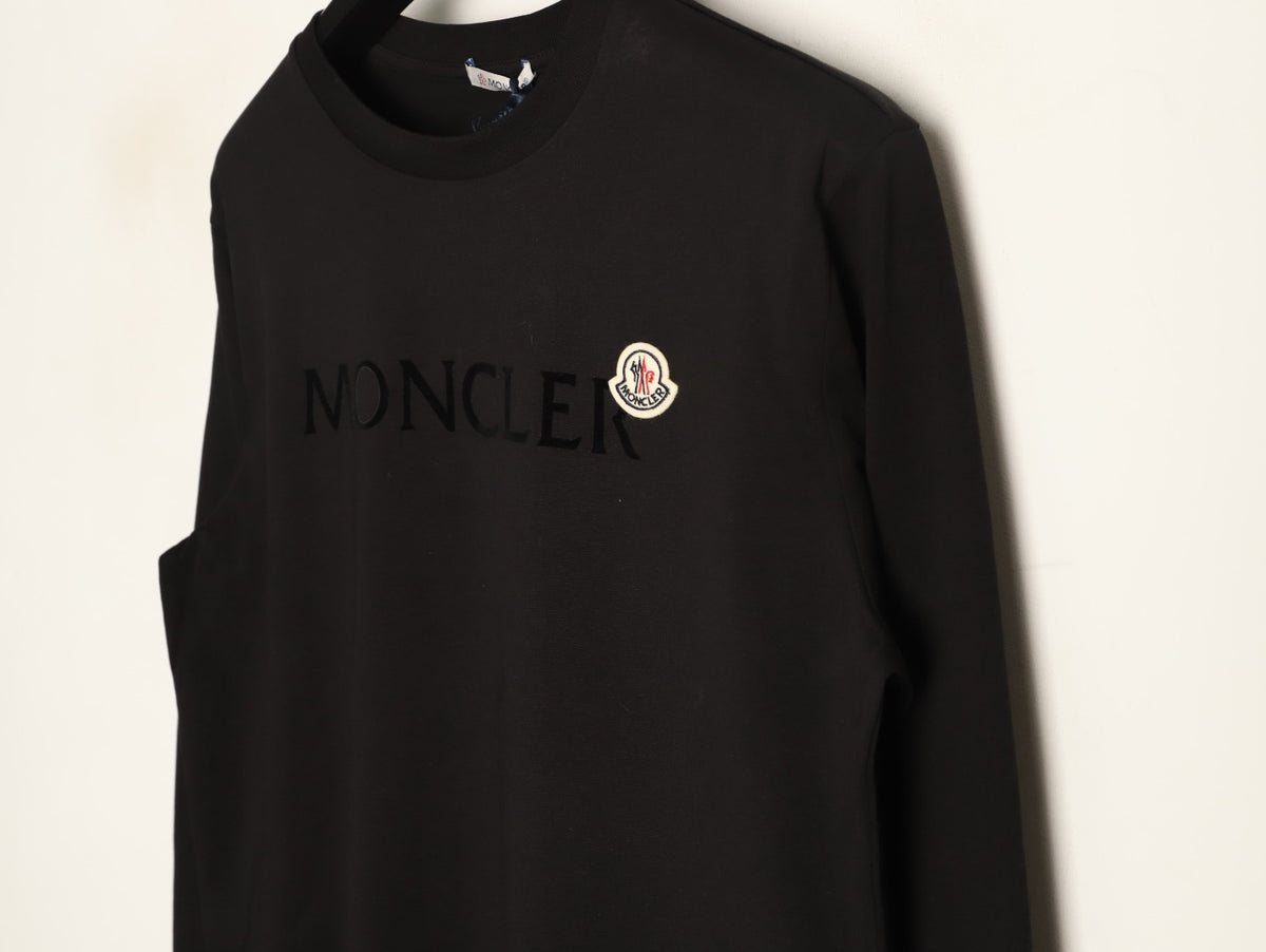 Moncler Lettering Long-Sleeve T-Shirt - Black