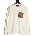 Gucci Monogram-Style Pocket-Patch Crewneck Sweatshirt - Cream