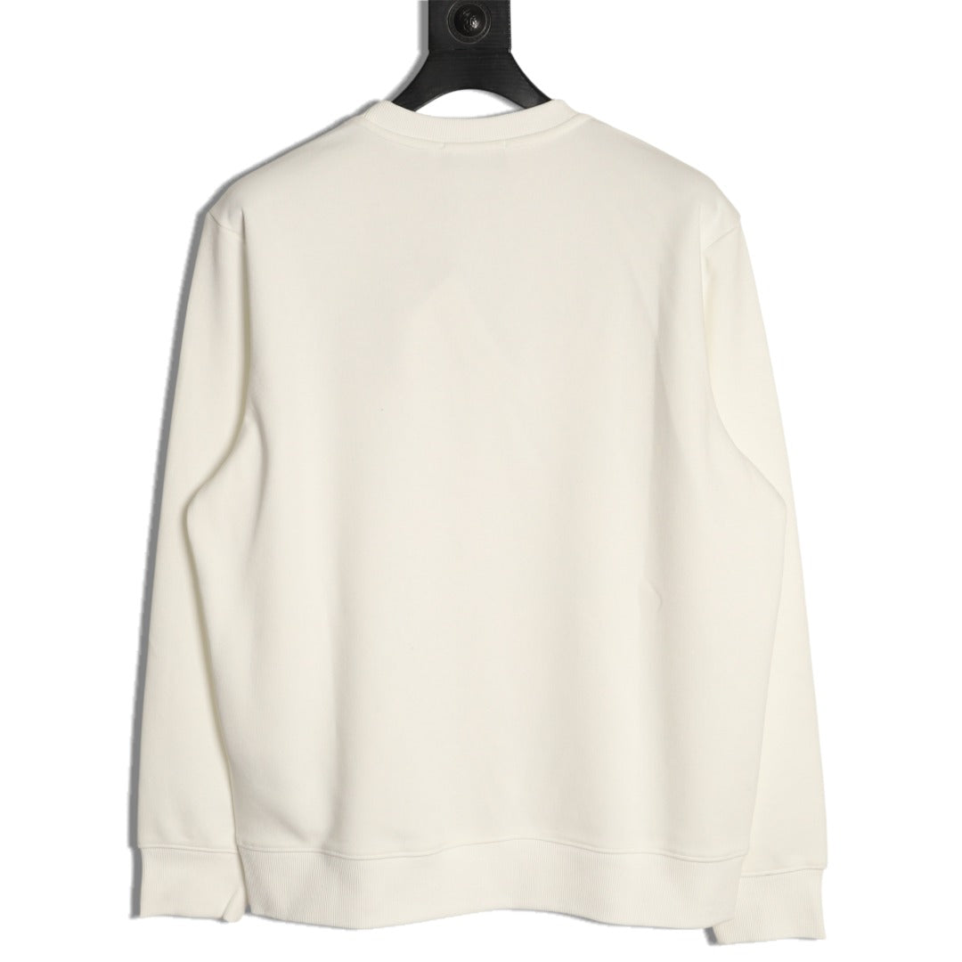 Gucci Monogram-Style Pocket-Patch Crewneck Sweatshirt - Cream