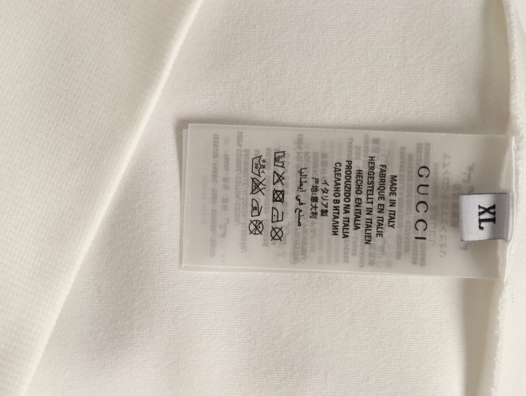 Gucci Monogram-Style Pocket-Patch Crewneck Sweatshirt - Cream