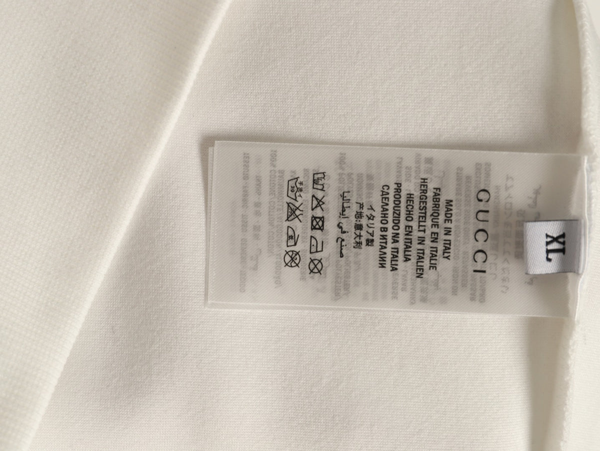 Gucci Monogram-Style Pocket-Patch Crewneck Sweatshirt - Cream