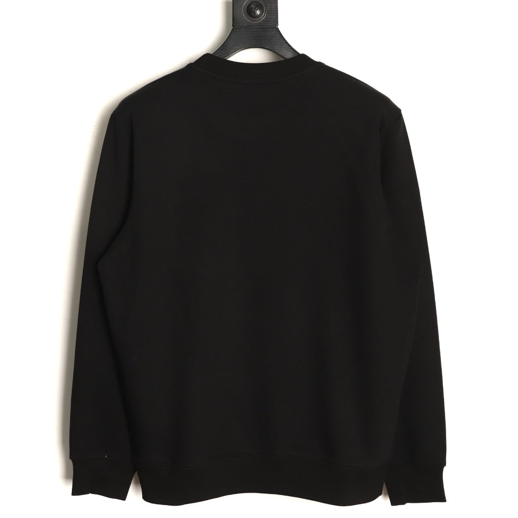 Gucci Monogram-Style Pocket-Patch Crewneck Sweatshirt - Black