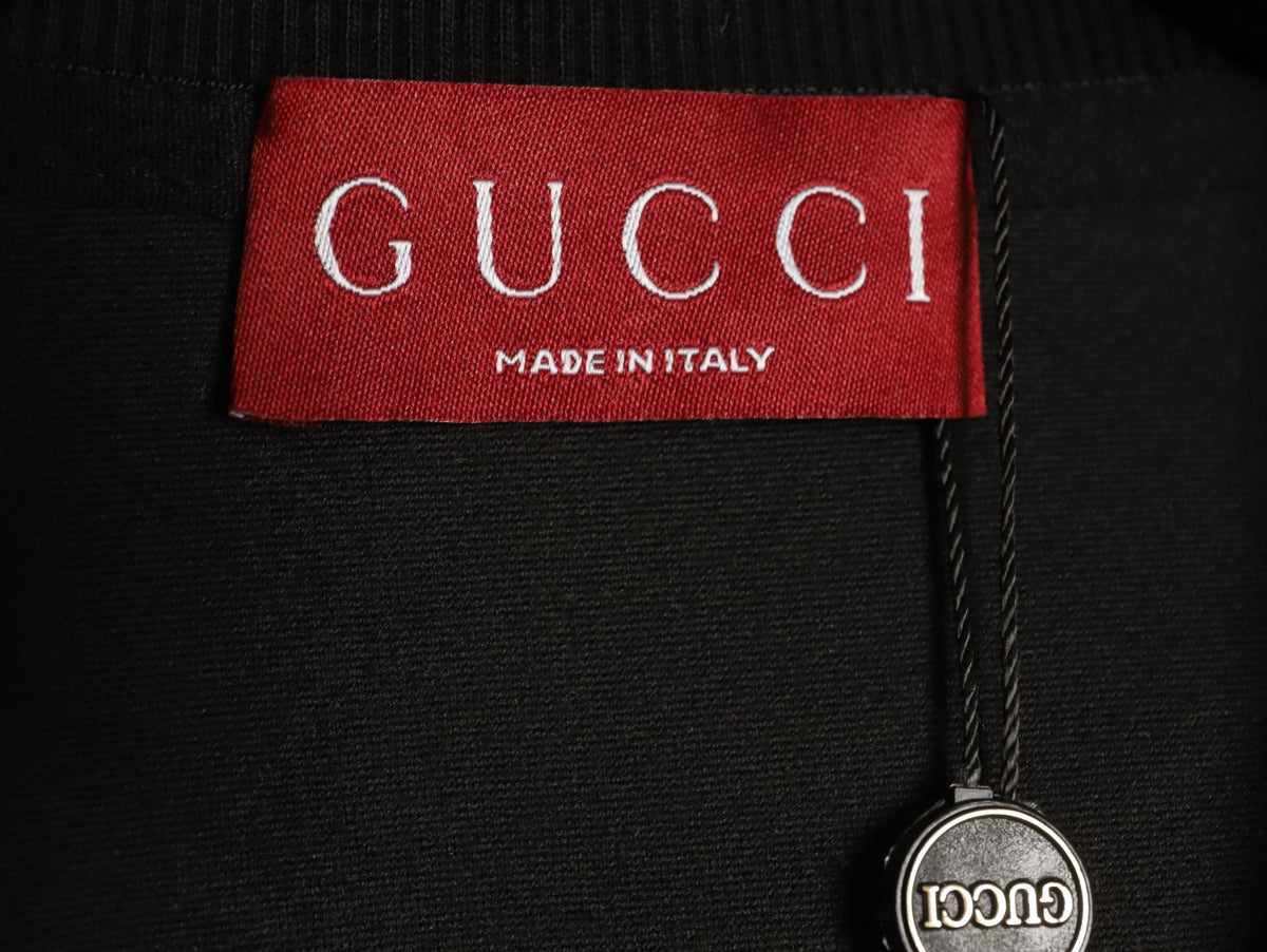 Gucci Monogram-Style Pocket-Patch Crewneck Sweatshirt - Black