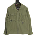Moncler Utility Shirt-Collar Jacket - Olive Green