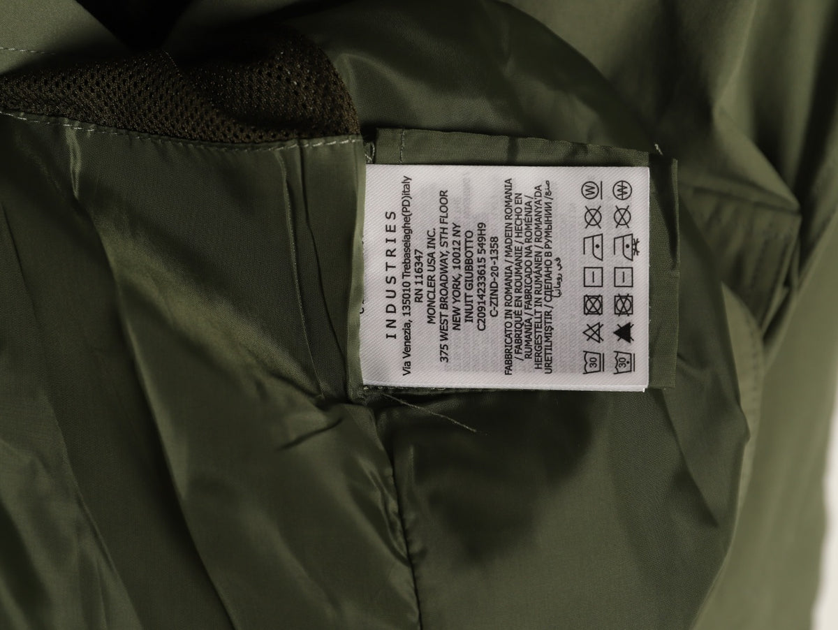 Moncler Utility Shirt-Collar Jacket - Olive Green