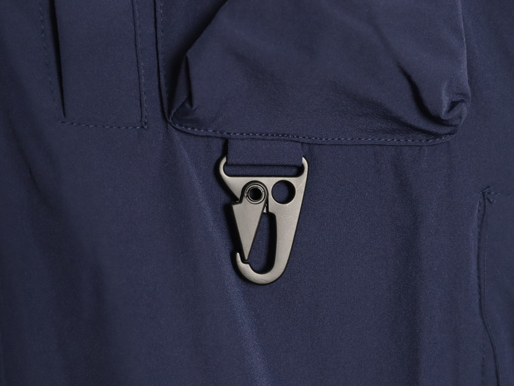Moncler Utility Shirt-Collar Jacket - Navy