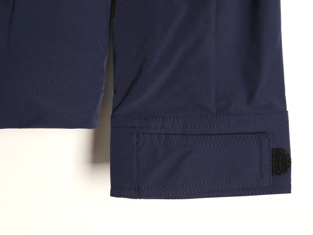 Moncler Utility Shirt-Collar Jacket - Navy