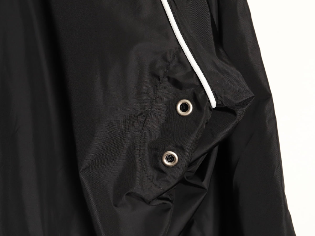 Gucci Contrast-Line Hooded Zip Jacket - Black
