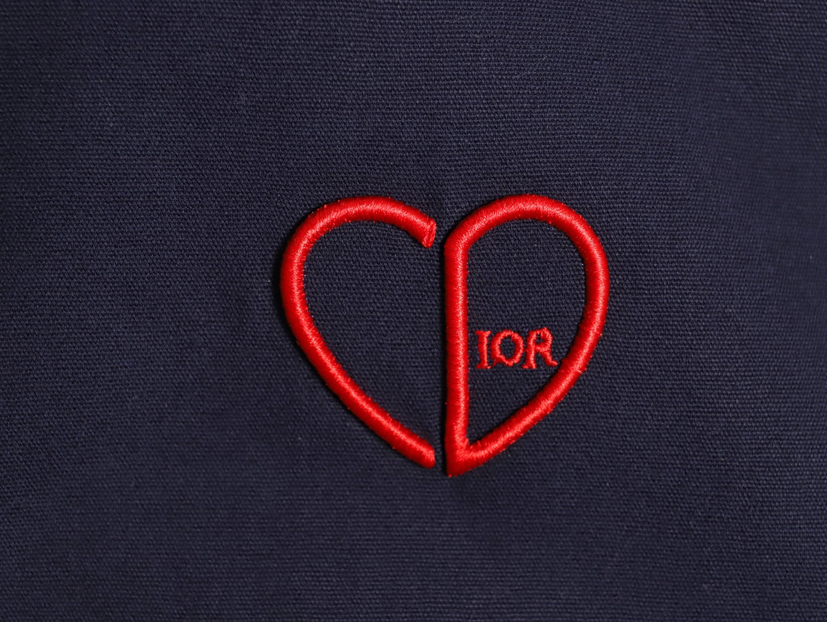 Dior CD Heart-Motif Collared Zip Jacket - Navy