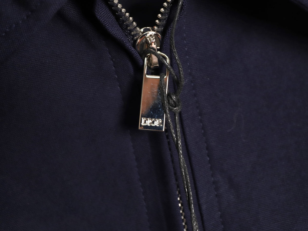 Dior CD Heart-Motif Collared Zip Jacket - Navy