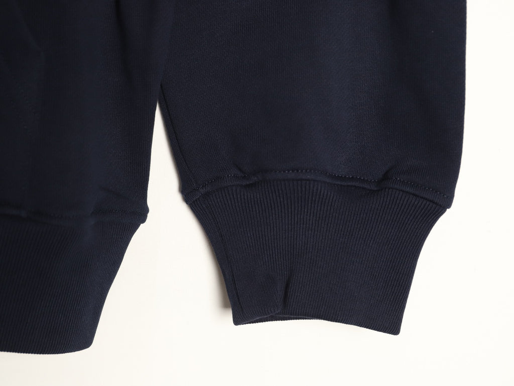 Louis Vuitton Monogram-Style Hood and Drawstring Pullover Hoodie - Navy