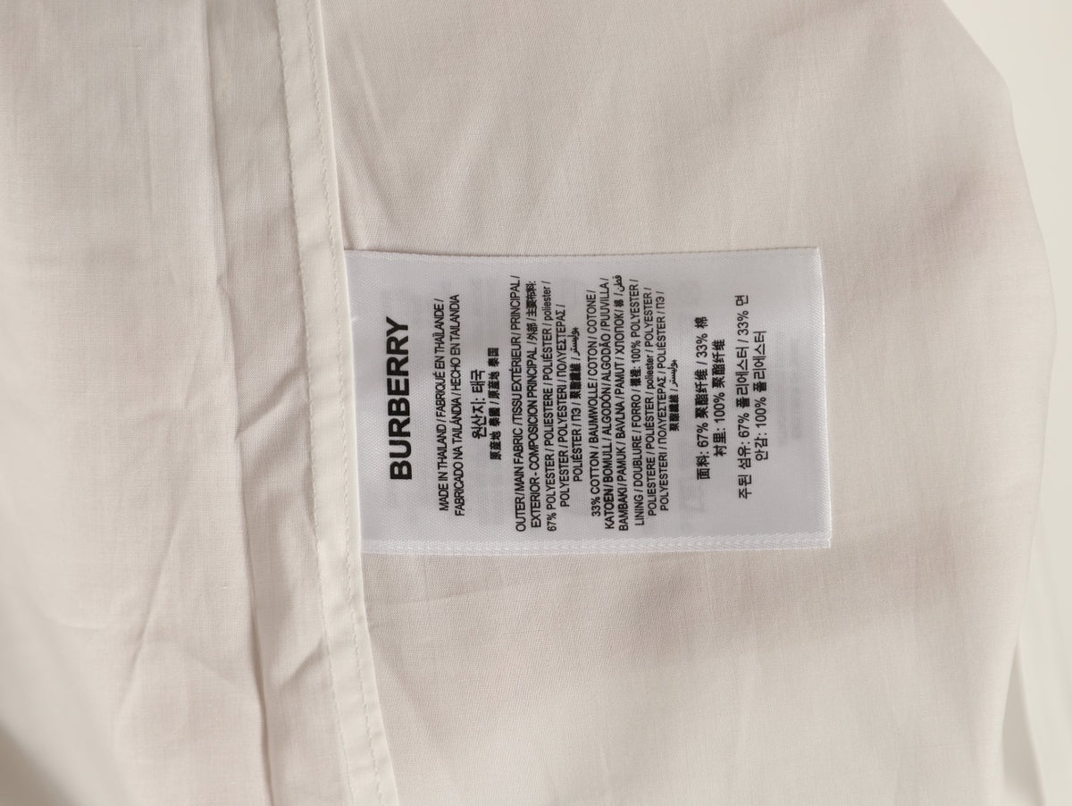 Burberry Equestrian Pocket-Detail Long-Sleeve Shirt - Cream