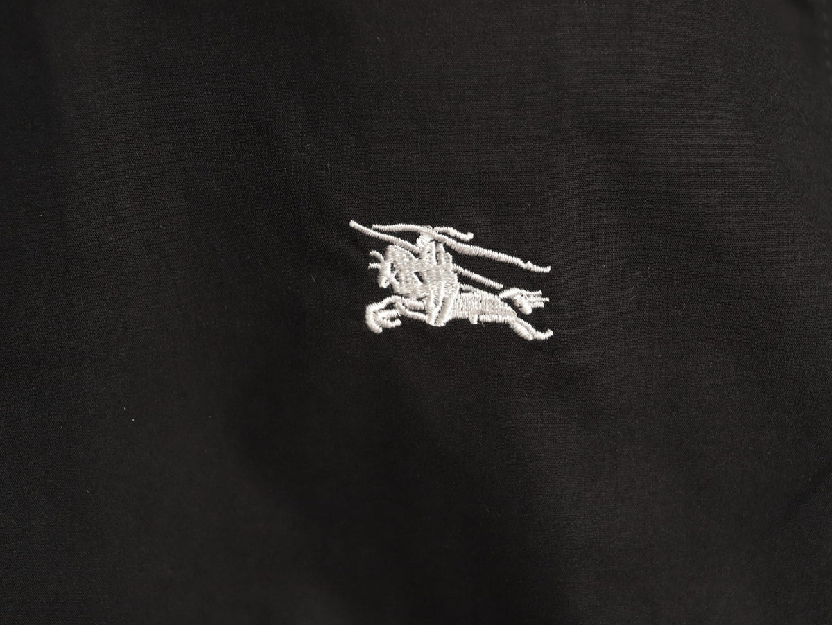 Burberry Equestrian Emblem Long-Sleeve Shirt - Black