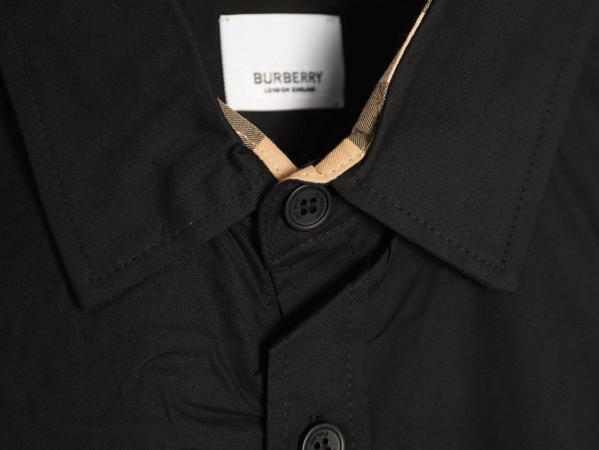 Burberry Equestrian Emblem Long-Sleeve Shirt - Black