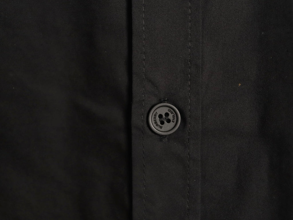 Burberry Equestrian Emblem Long-Sleeve Shirt - Black
