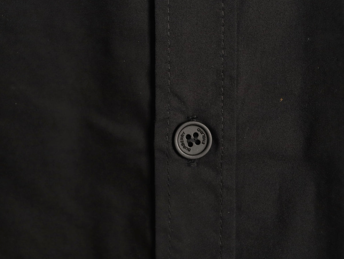 Burberry Equestrian Emblem Long-Sleeve Shirt - Black