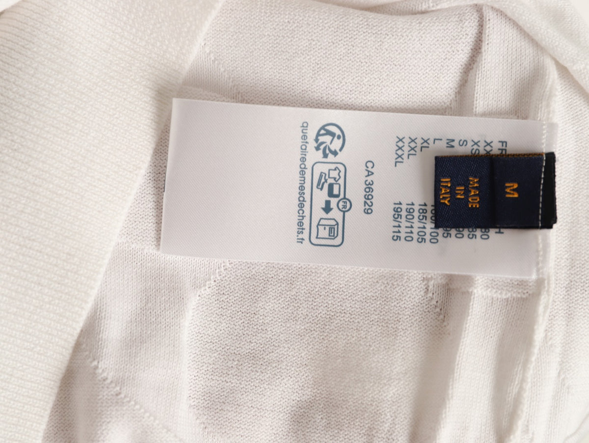 Louis Vuitton Tonal Relief-Style Crewneck Knit Sweater - Cream