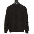 Louis Vuitton Tonal Relief-Style Crewneck Knit Sweater - Black