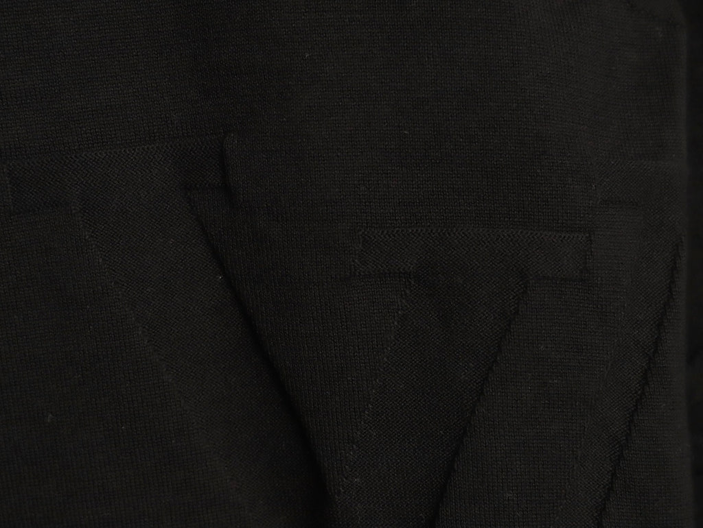 Louis Vuitton Tonal Relief-Style Crewneck Knit Sweater - Black